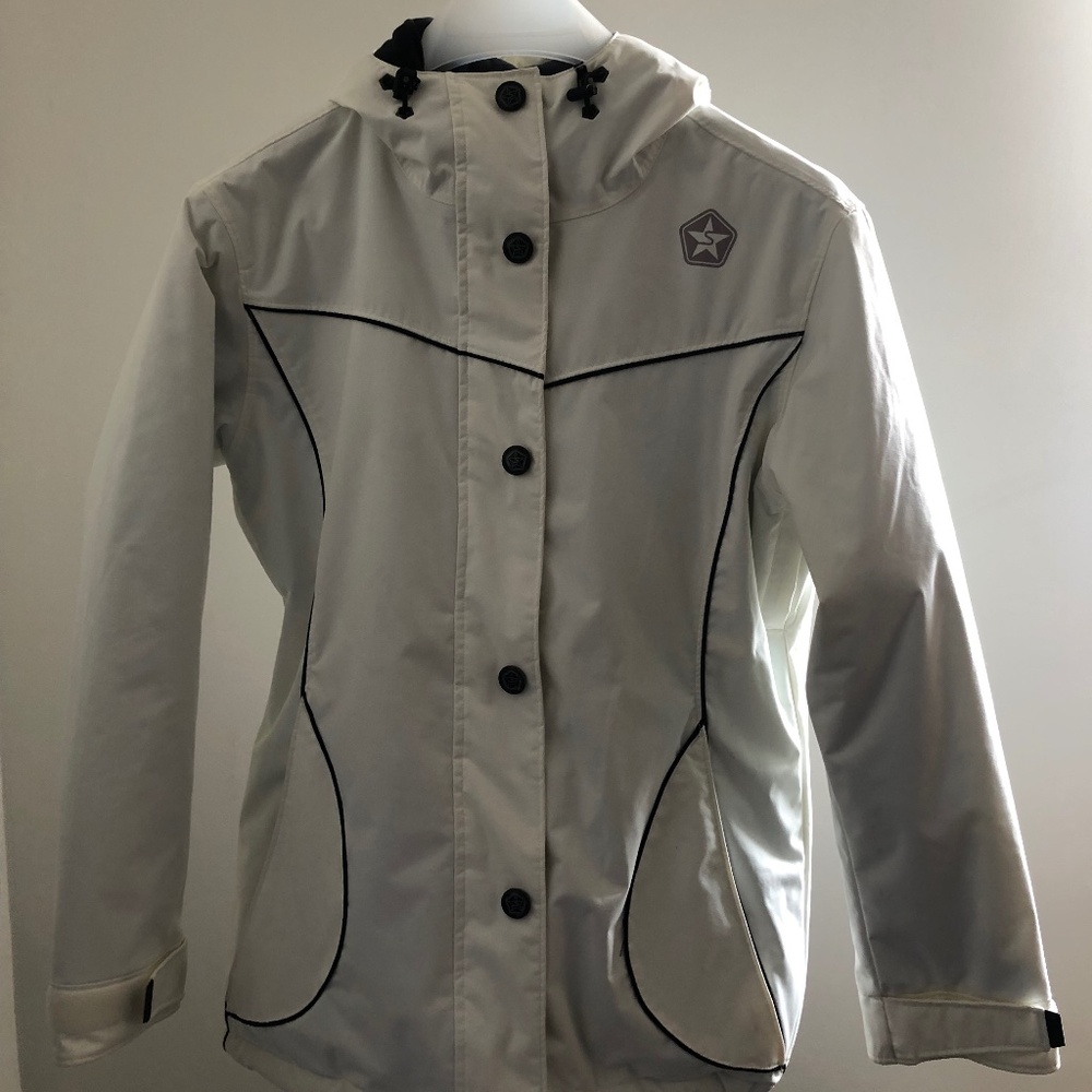 Sessions women's off-white winter ski snowboard jacket-size small